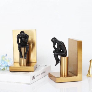 Modern Study Bronze Metal Ornaments Book By Creative Ornaments Home Furnishings European Abstract Character Bookends