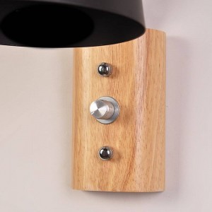 Modern Wall Sconce Wood Wall Lights Fixtures LED Black White Wall Lamp Up Down for Home Lighting Indoor Bedside Stair Bedroom