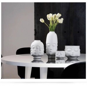 Musa Vase Johnathan Adler Flower Pots Desk Ceramic Creative Art People Face Vase Pot Home Decor