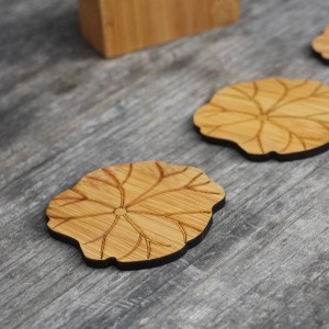 Natural bamboo Drink coaster set round Creative Placemat cup mat pad coffee cups porta copos home decoration saucer Insulation