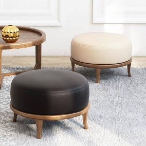 Natural Solid Wood Strong Stool Creative Furnishing Articles Simple Style Living Room Stool Small Corner Table Dining Stool