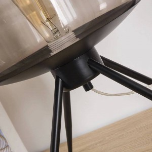  Simple style table lamps glass lampshade bedroom kids study room reading lamp LED E27 Tripod table light Lighting