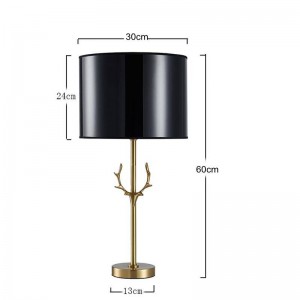Nordic post modern antler table lamp handwork make all copper antler model in hotel living room villa luxury decoration lighting