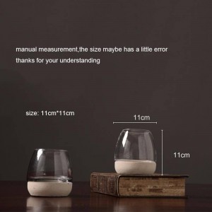 Nordic Style Candle Holder Cement Glass Aromatherapy Candle Base Candlelight Dinner Night Light Cafe Adornment Decoration Crafts