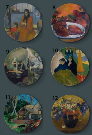 Paul Gauguin Painting Decorative Plates Ceramic Home Artistic Dish Hotel Living Room Background Display Oil Painting Plates