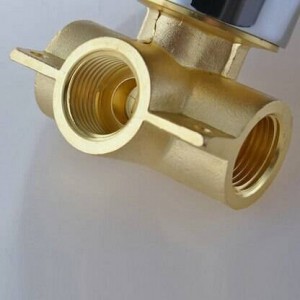 Round Shower Mixing Valve Concealed Bathroom Bath Chrome Brass Shower Panel Faucet Tap