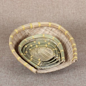 Special offer traditional handmade basket fruit plate creative sushi decorative plate crafts bamboo mat bamboo steamer