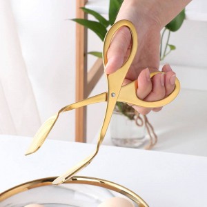 Stainless Steel Food Tongs Kitchen Utensils Buffet Cooking Tool Anti Heat Bread Clip Pastry Clamp Barbecue Kitchen Tongs Steel