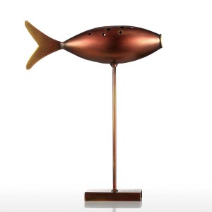  Submarine Fish Figurine 3 Style Metal Figurine Post Modern Sculpture Art Fish Craft Gift Home Decoration Accessories