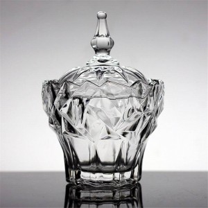 Transparent glass jewelry box sugar bowl High quality candy jar seasoning cans storage tank Crystal Bowls snack bowls container