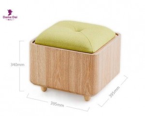 Wooden Organizer Storage Stool Ottoman Bench Footrest Box Coffee Table Cube Ottoman Furniture Fabric Cushion Top Ottoman Seat
