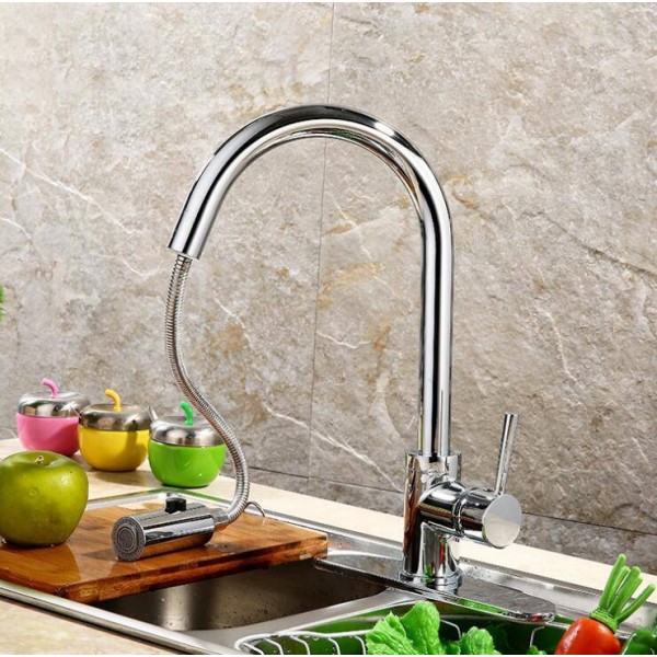 Luxury Best Quality And Retail Pull Out Brass Low Pressure Kitchen ...