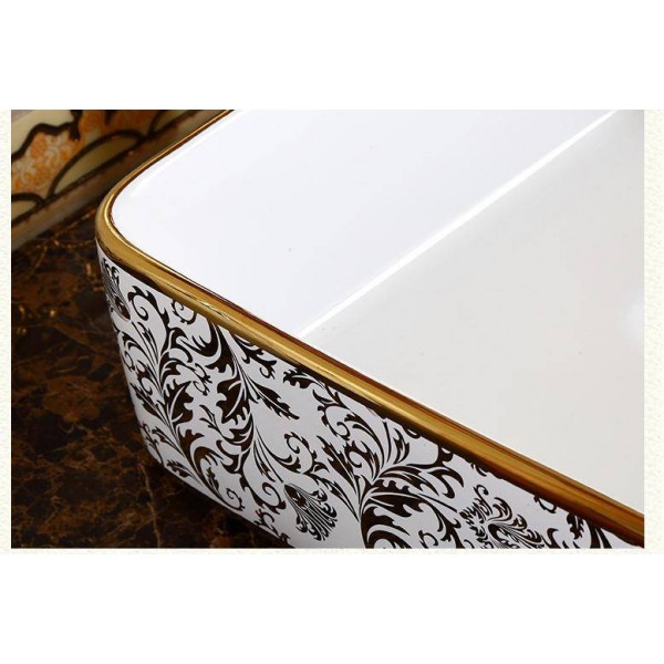 Luxury Europe style rectangular sink Art Counter Top ceramic lavabo ...