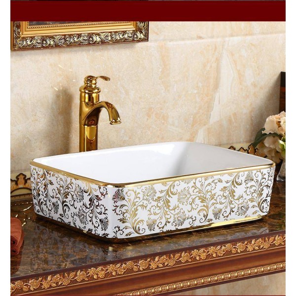 Luxury Europe style rectangular sink Art Counter Top ceramic lavabo ...