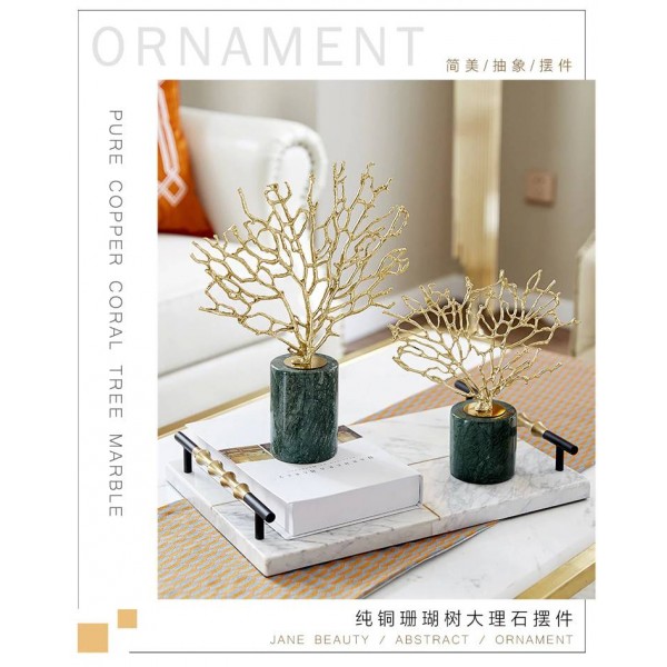 Luxury Modern Home Accessories Copper Gold Coral Ornaments Model Room ... - Luxury Modern Home Accessories