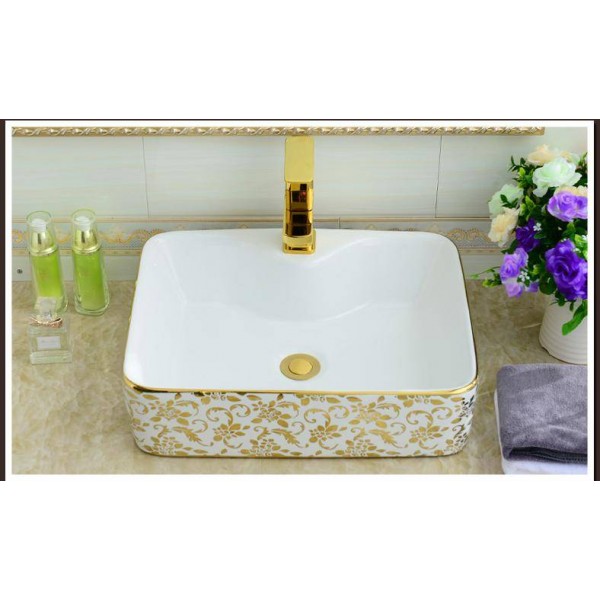 Luxury Rectangular Art Lavabo Bathroom Vessel Sinks counter top wash ...
