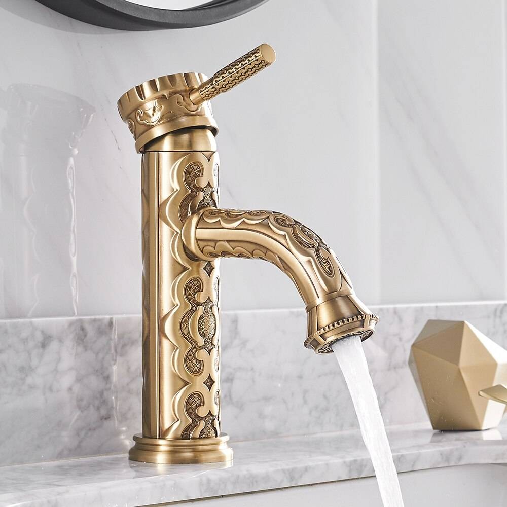 Details about   New Style Hot &Cold Basin Faucet Sink Mixer Tap Brass Water Faucet Matte Black
