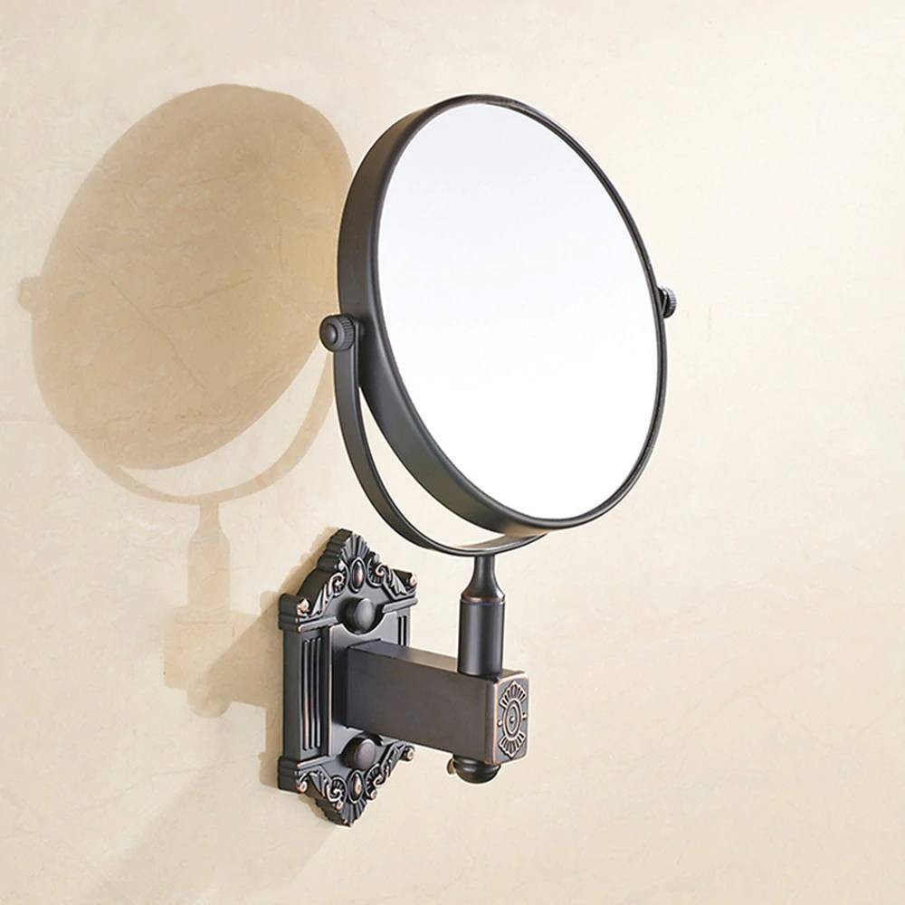 Luxury Copper bathroom mirror wall-mounted rotating folding vanity ...