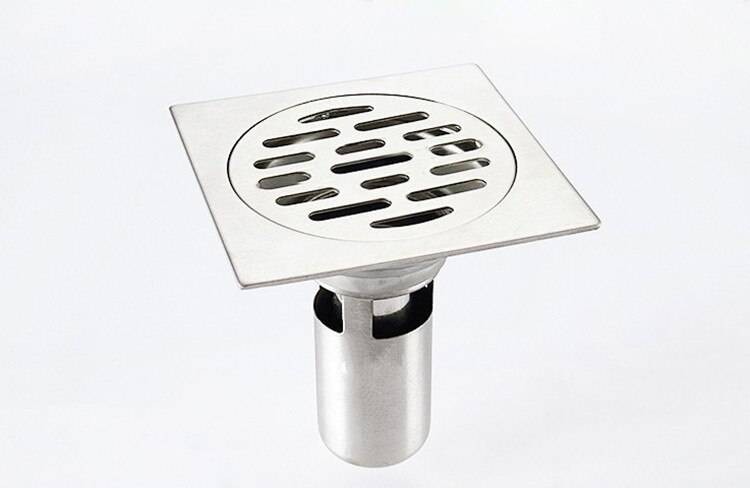 Stainless Steel Square Bathroom Shower Floor Drain Washer Waste Drainer Cover