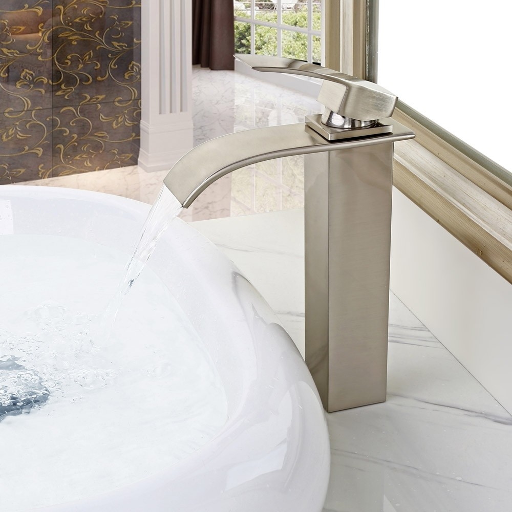 Luxury Milly Contemporary Waterfall Single Hole Vessel Faucet for ...