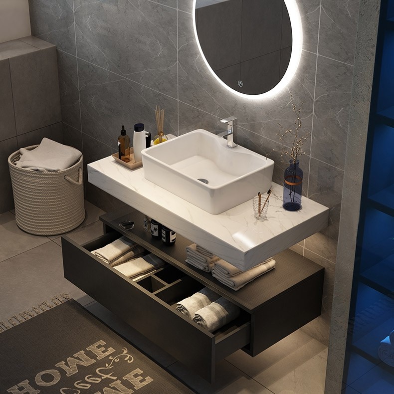 Luxury Modern 36"/40" Floating Wall Mount Single Bathroom Vanity Set