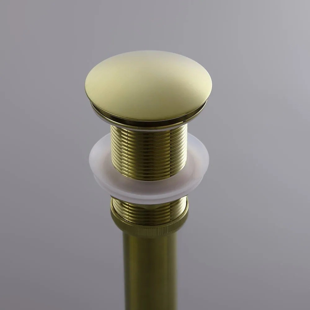 Luxury Modern Brushed Gold Bathroom Sink Pop Up Drain with / without ...