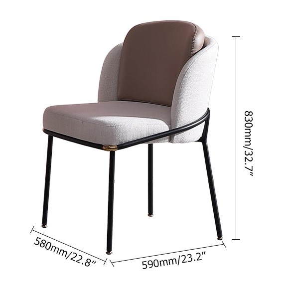 Luxury Modern Upholstered Dining Chair Barrel Back Dining