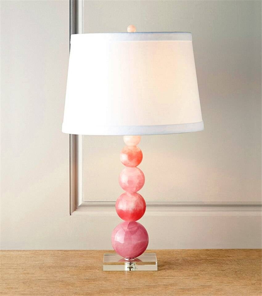 Luxury Modernled Pink Crystal Table, Pink Table Lamps Living Room