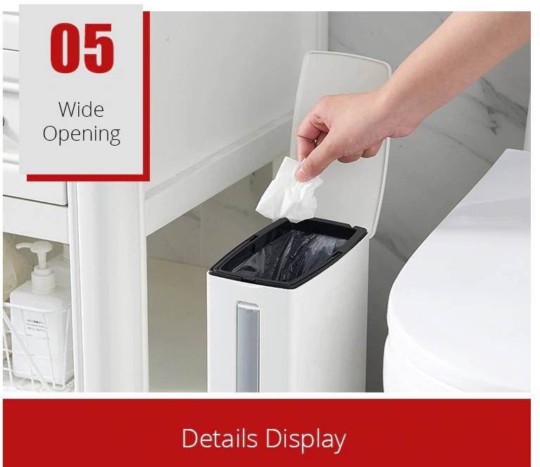 Luxury Multifunction Bathroom Cabinets Plastic Trash Can Set With ...