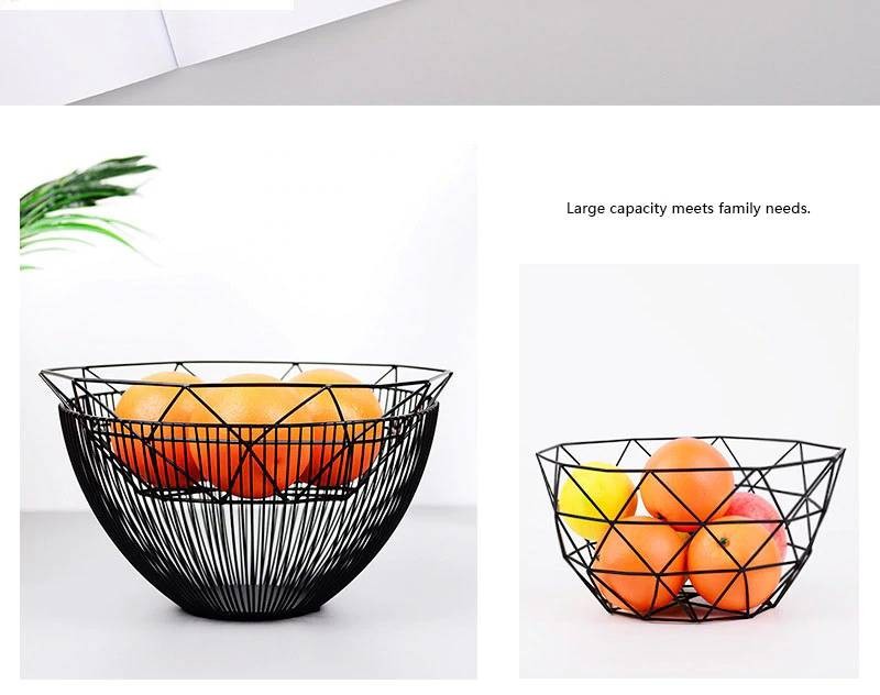 Nordic Storage Baskets Metal Iron Snacks Candy Fruit Bowl Home Table Decorations