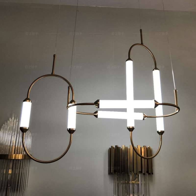 Luxury Nordic Tube Pendant Light For Living Room Post