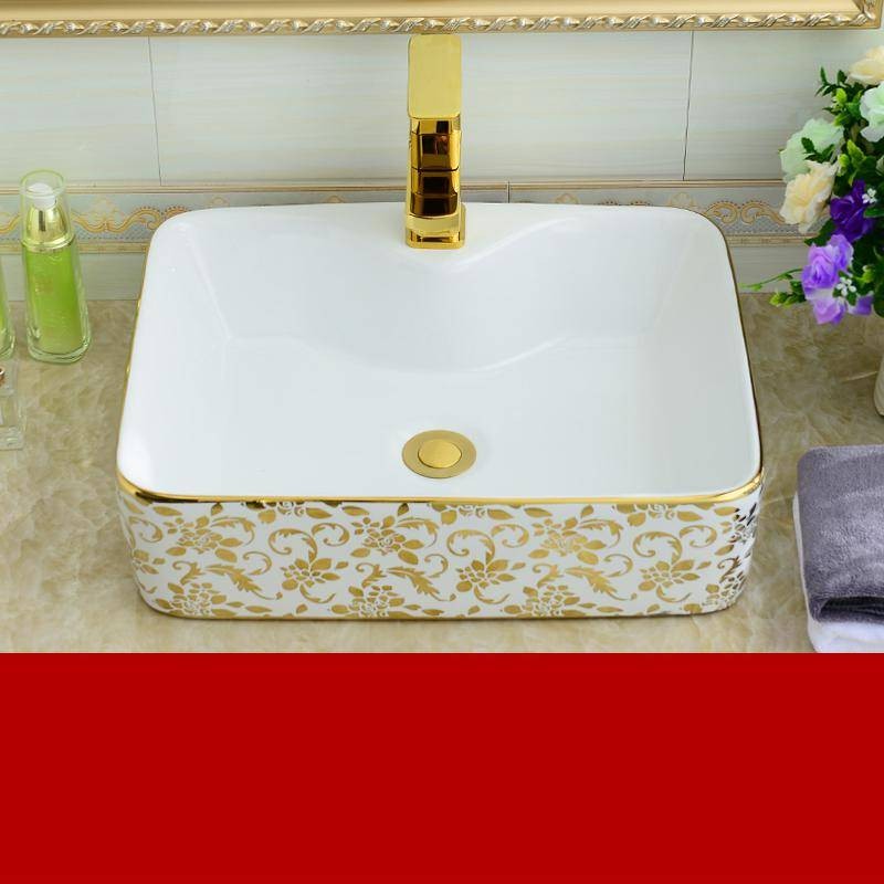 Luxury Rectangular Art Lavabo Bathroom Vessel Sinks counter top wash ...