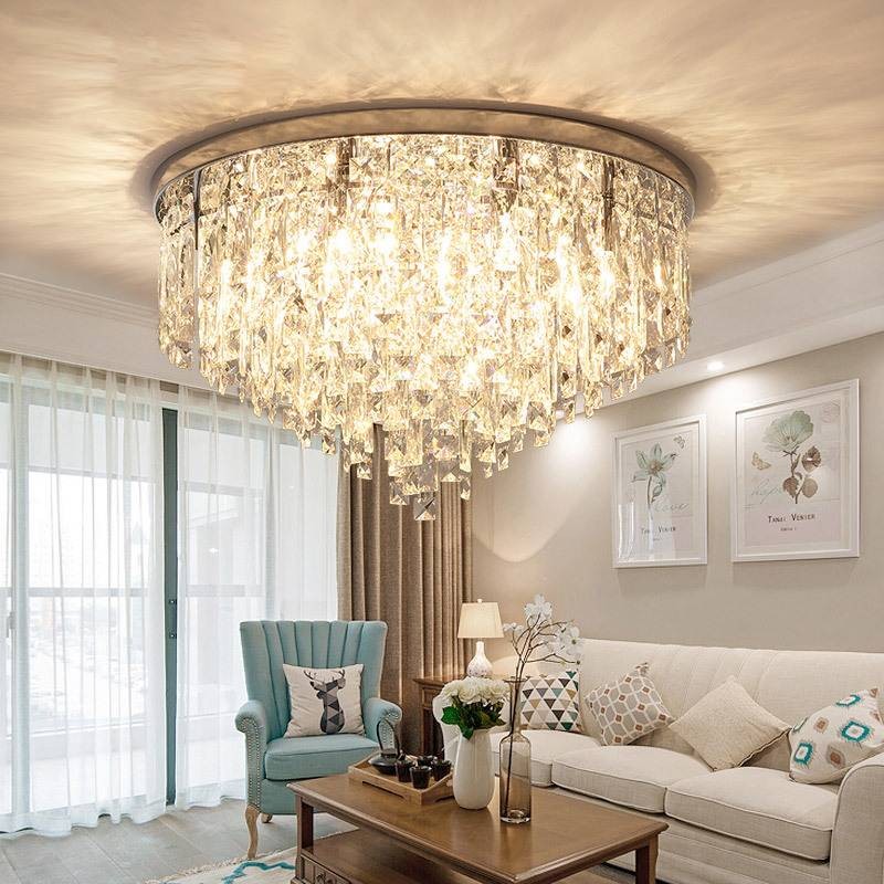Luxury Round LED crystal ceiling lamp Lamps For Living Room home light ...
