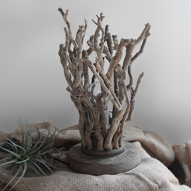 Rustic Handmade Natural Tree Branches, Twig Table Lights