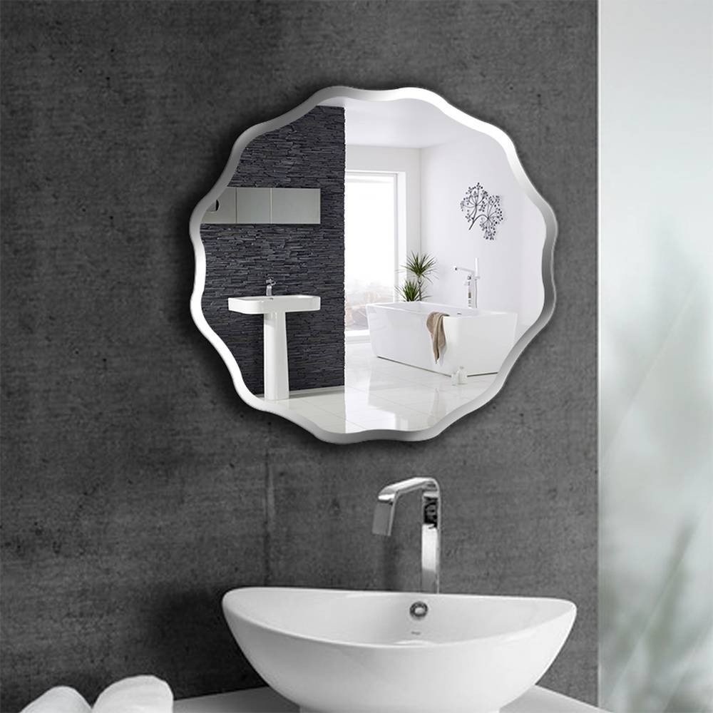 Luxury Simple Wavy Side Mirror Bathroom, Decorative Mirrors For Bathroom Walls