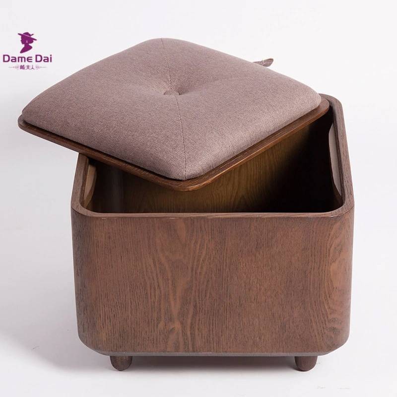 Luxury Solid Wood Frame Foot Rest Stool Ottoman Storage Multi functional  Pouf Wooden Footrest Soft Seat Pad Cube Ottoman Storage Box,Solid Wood  Frame Foot Rest Stool Ottoman Storage Multi functional Pouf Wooden