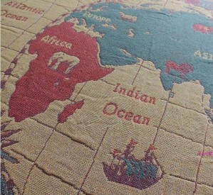 Carte américaine du monde couverture coton fil couverture salon tapis tapis