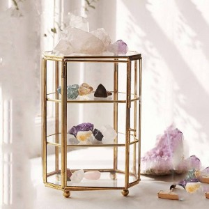 Boîte de rangement créative nordique en verre plateau de rangement de bijoux boîte à bijoux en verre transparent décoration de la maison ornements