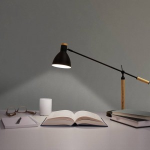 Lampe de table Nordic LED Lampe Minimalisme Lampe Interrupteur Moderne Noir Blanc Rouge Couleur Bois Salon Chambre Bureau Bureau Lampe de lecture