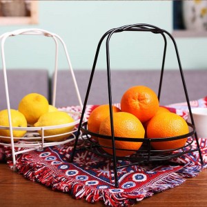 Panier de fruits créatif nordique de salon en acier inoxydable bol de fruits accueil panier de fruits minimaliste moderne panier de stockage de bureau