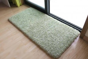 Tapis de sol tendre vert pour tapis de salle de bains chambre solide tapis antidérapant pour paillasson absorbant l'eau super doux alfombra