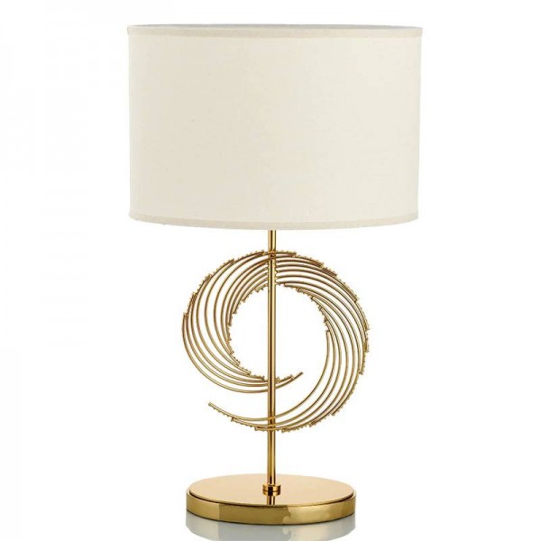 Lámpara de mesa simple de moda americana lámpara de metal cuerpo pantalla de tela lámpara de mesa diseñador estudio dormitorio lectura E27 portalámparas