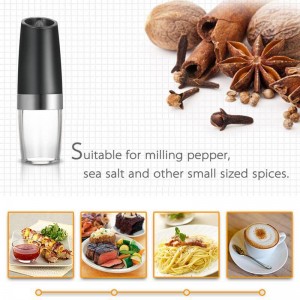 Molinillo de pimienta eléctrico automático LED Light Salt Pepper Grinding Bottle Free Kitchen Seasoning Grind Tool Mills automáticos
