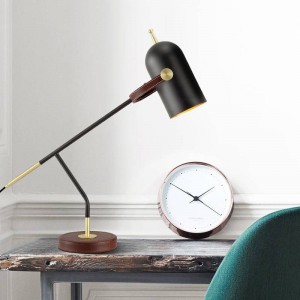 Breve decoración moderna lámpara de mesa luz de escritorio negro nórdico E27 lámpara led iluminación del dormitorio simple hogar arte decorativo