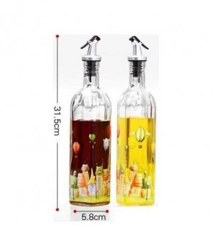 Engrasador de vidrio a prueba de fugas botella de vinagre jiangyouping botella de aceite condimento botella grande twinset utensilios de cocina