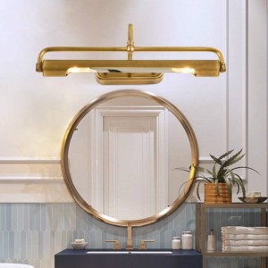 Espejo de cobre Luz de maquillaje led Lámpara de pared para faro largo para vestidor Lámpara de pared junto a la cama Pasillo Espejo de baño