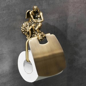 Serie romántica Bronce Cuarto de baño de papel higiénico titular de pared montado en la toalla Toallero cepillo de baño titular de accesorios de baño MB-0810B