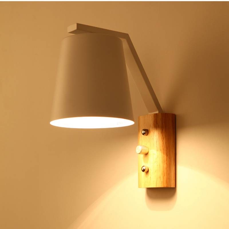 Lujo Aplique de pared moderno Lámparas de pared de madera Accesorios