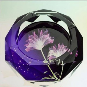 Kreative Kristallaschenbecher, Haushaltswaren und Bürobedarf, Durchmesser 12 cm