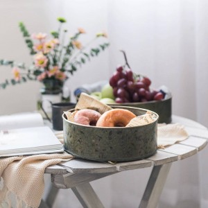 Europa Stil Metall Ablagekorb Vintage Handgemachte Kreative Obst / Brot Platten Eisenblech Tisch Veranstalter Ablage